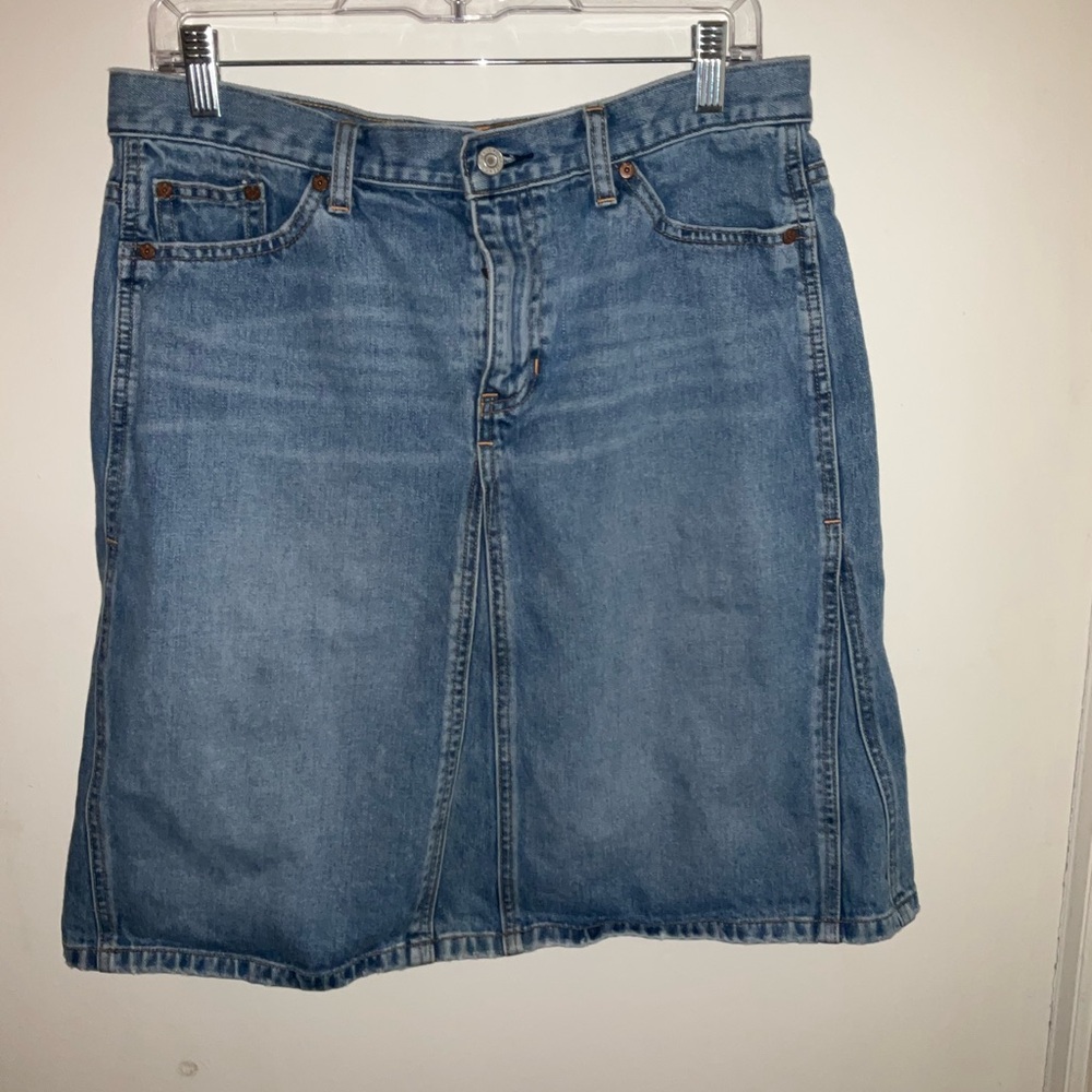 GAP Light Blue Denim A-Line Skirt